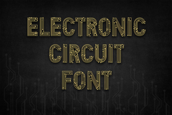 Explore the Bold, Abstract World of Electronic Circuit Font